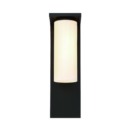 Eurofase Monte Craftsman 14 Rectangular LED Outdoor Wall Sconce, Satin Black/White Glass 41971-017